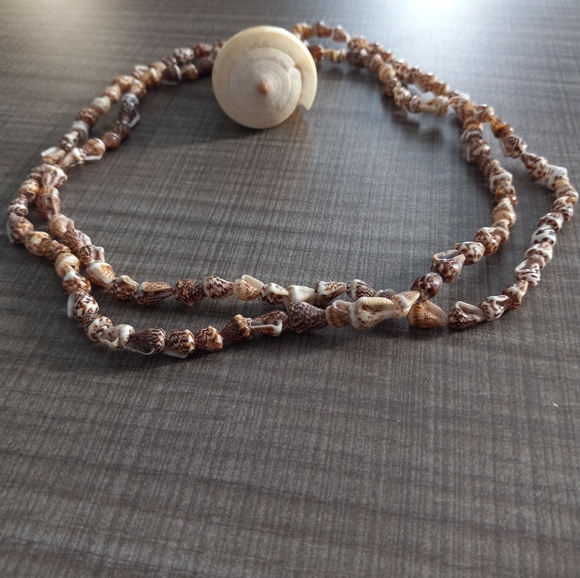 Set 2 - Sea Shell Necklace & Palm Tree Charm Bracelet - Picture 7 of 15